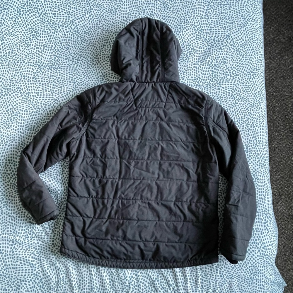 Carhartt Black Hooded Utility Rain Defender Full Zip Winter Snow Jacket Large - Picture 13 of 13